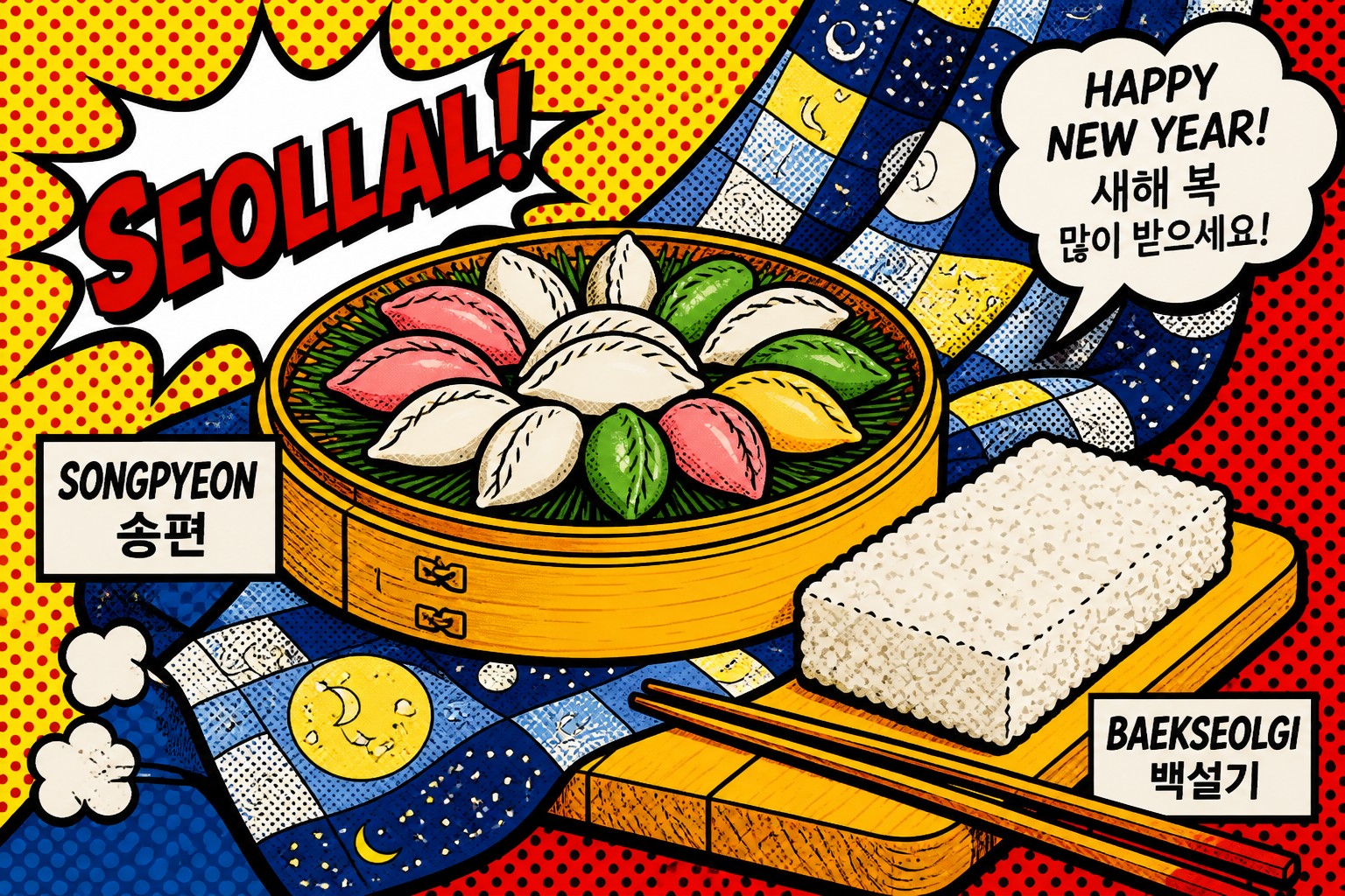 Songpyeon and baekseolgi rice cakes